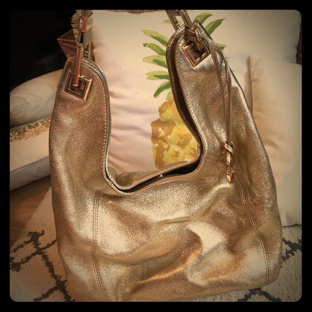Authentic Gold Michael Kors Bag